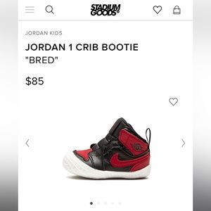 Never Worn Nike Jordan 1 crib bootie!